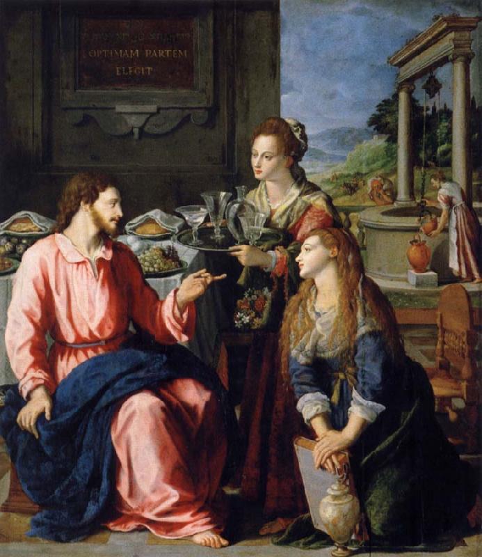 ALLORI Alessandro Museum art historic Christ with Maria and Marta oil painting image
